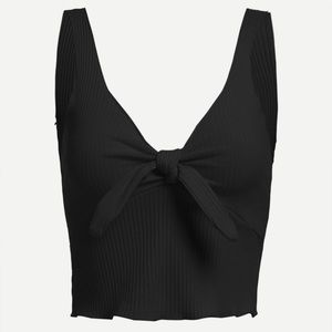 Knot Front Ribbed Top